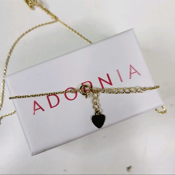 ADORNIA Yellow Gold Plated Sterling Silver Pearl Necklace NEW - Picture 6 of 7